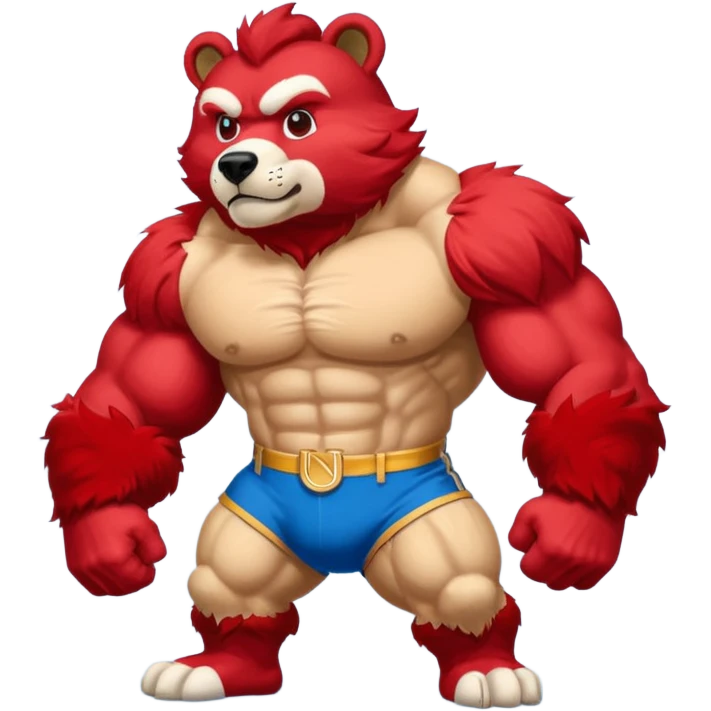 Can you create a emoji of threw Nebraska Cornhusker mascot sitting on top of the UCLA Bruin mascot emoji