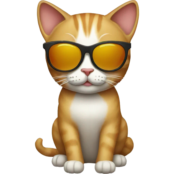 Cat with sunglasses emoji