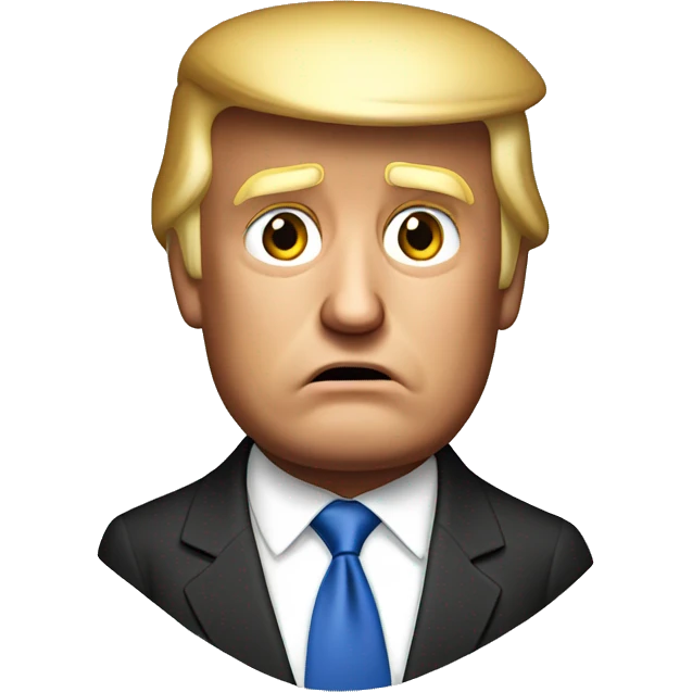 photorealistic confused Donald Trump  emoji