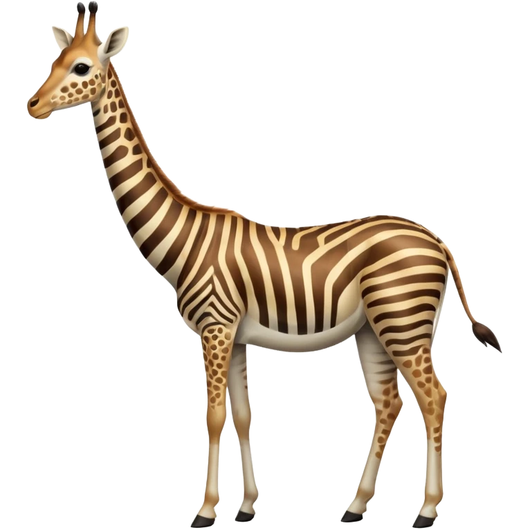Zebra-Antelope-Impala-Gazelle-Giraffe-hybrid, full body emoji