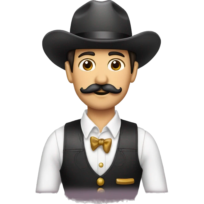 Chico guapo, con joyería y bigote emoji