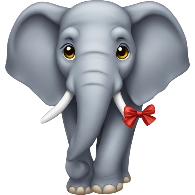 Elephant with a bow emoji