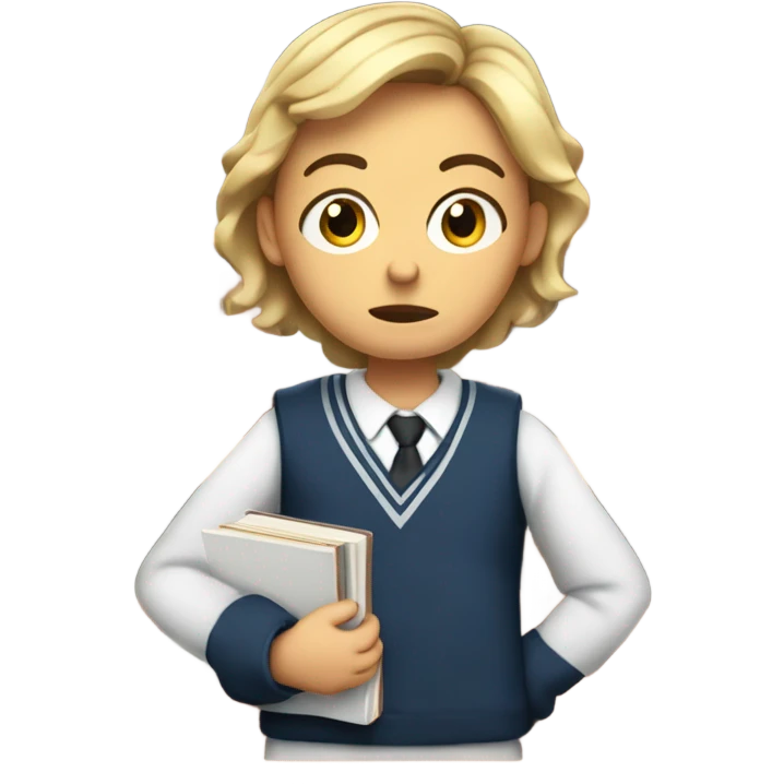confused studentuniform emoji