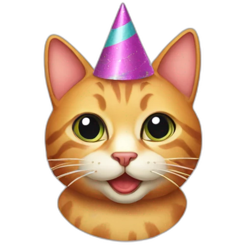cat party hat emoji