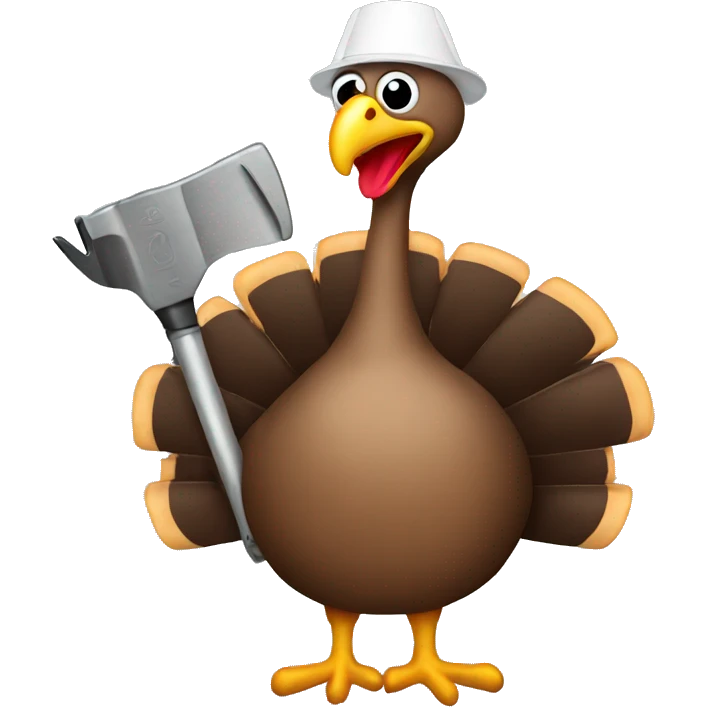 Turkey holding tool emoji