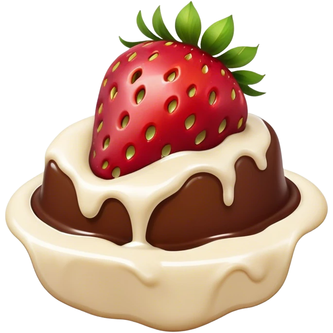 strawberries in melted chocolate emoji