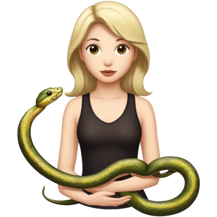 Şahmeran: belden üstü insan güzel bir kız belden aşağısı yılan emoji