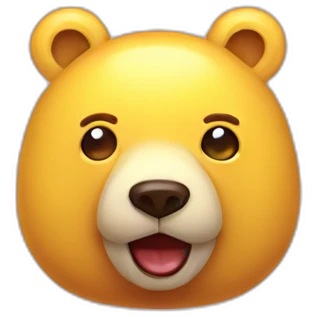 bear,candy,yellow,transparent,glossy emoji