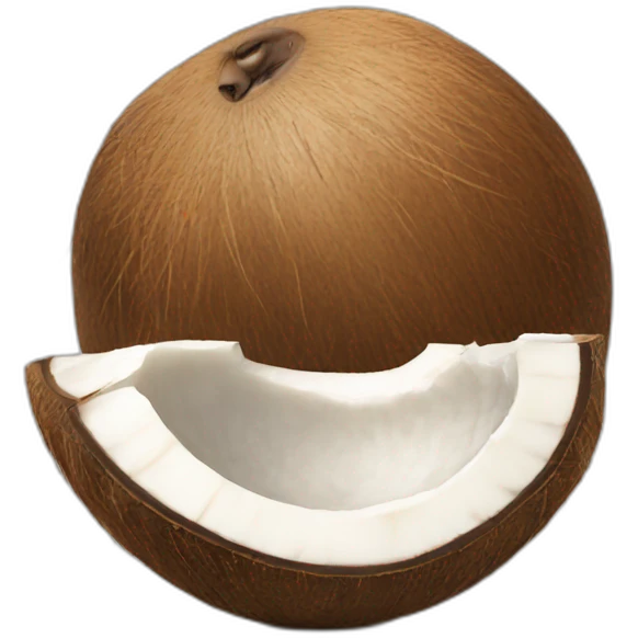 coconut with monkey emoji