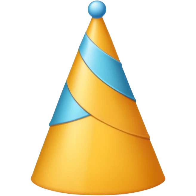 solid color birthday hat emoji