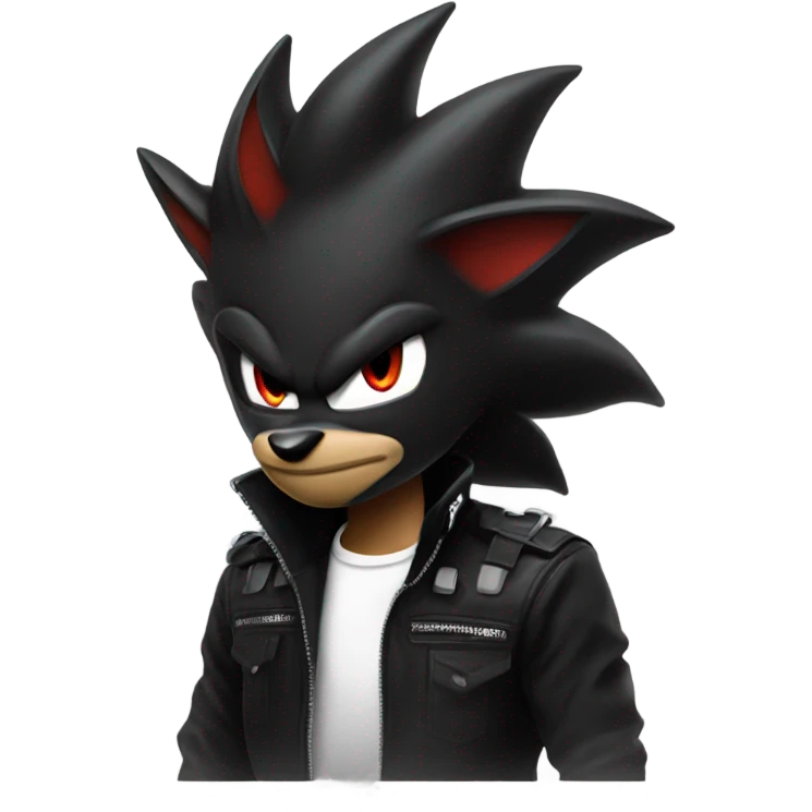 Shadow the hedgehog with rizz tongue  emoji