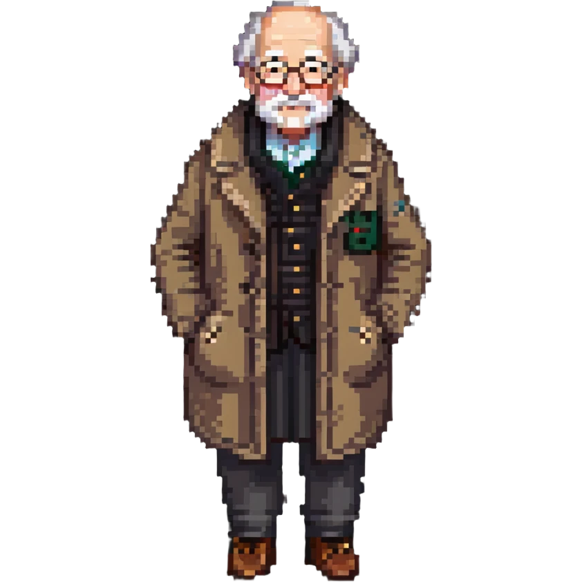 grandpa in a coat emoji