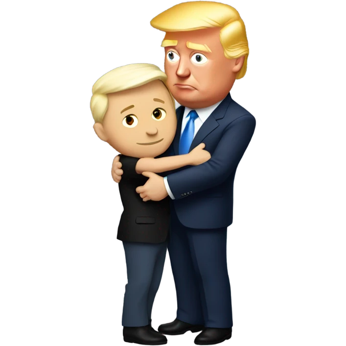 trump and elon hugging emoji