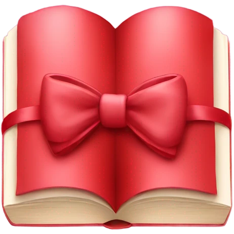 valentine book with bow emoji