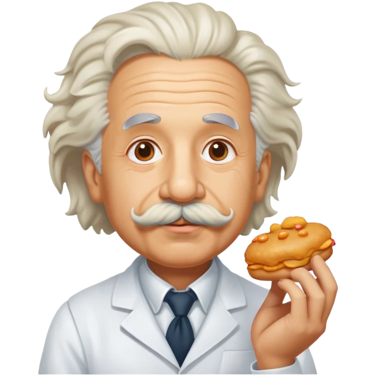 Einstein while eating mcnuggets emoji