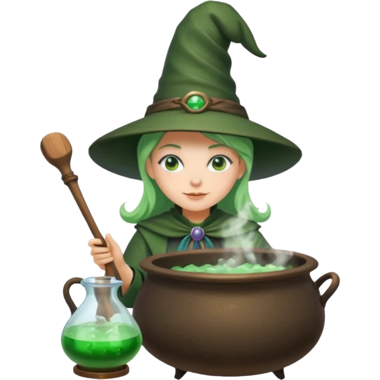green witch cooking potion emoji