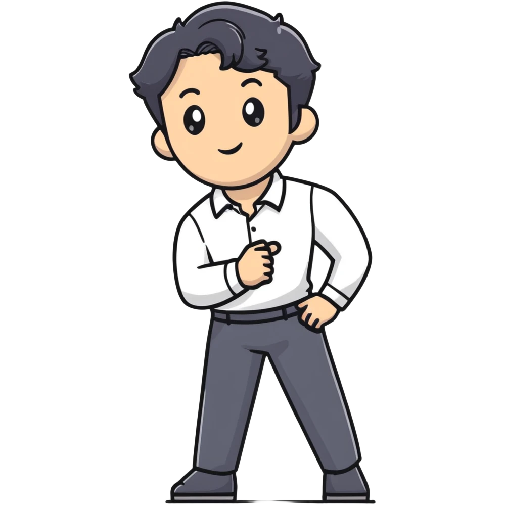 Management educator with black wavy hair, stubble, strong features, white skin, smart casual attire, facilitating an engaging leadership exercise with workshop participants, standing with confident posture emoji