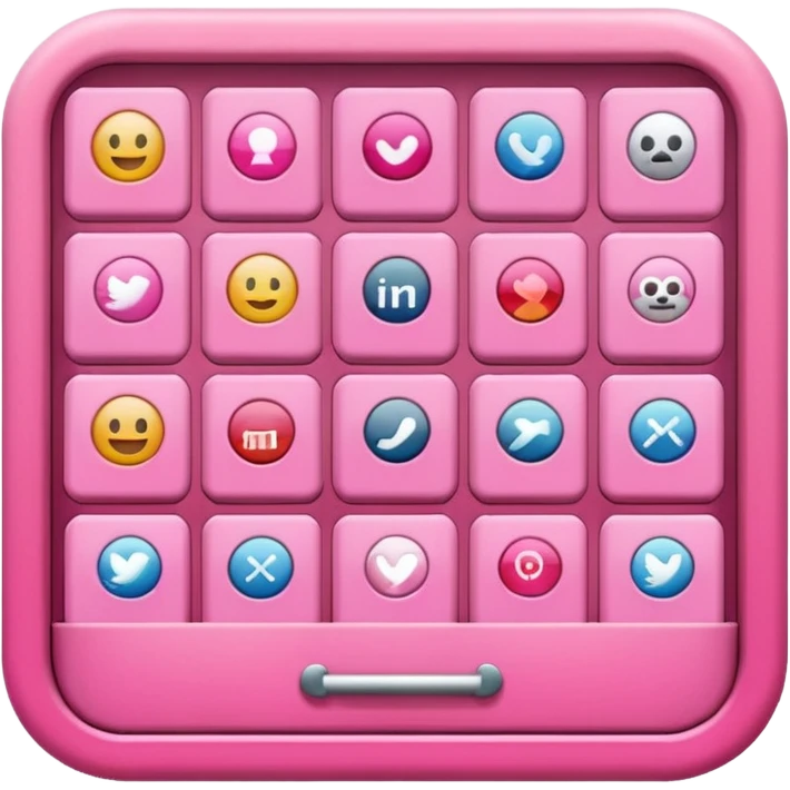 pink app drawer emoji