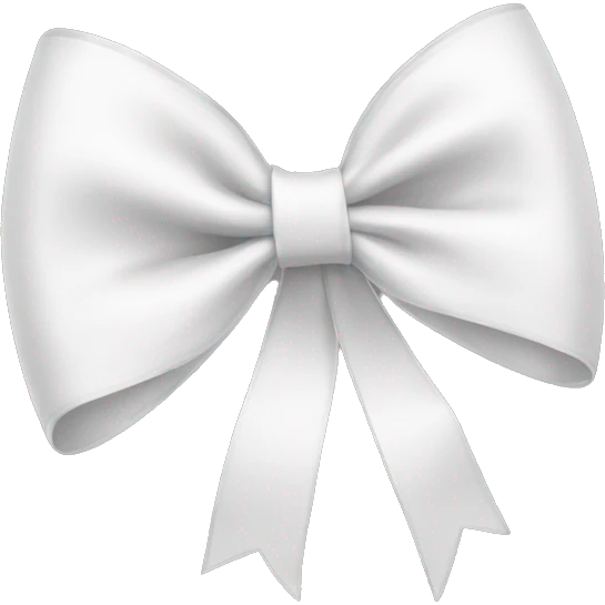 White aesthetic bow emoji