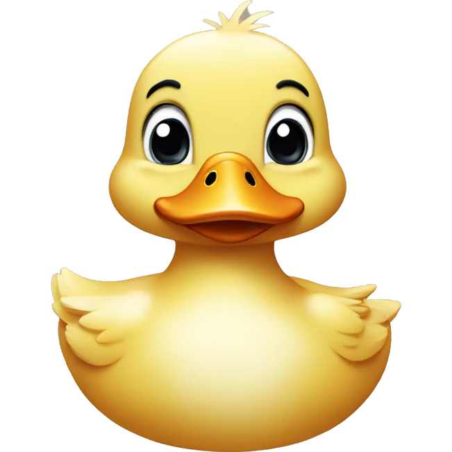 cute duck with heart eyes emoji