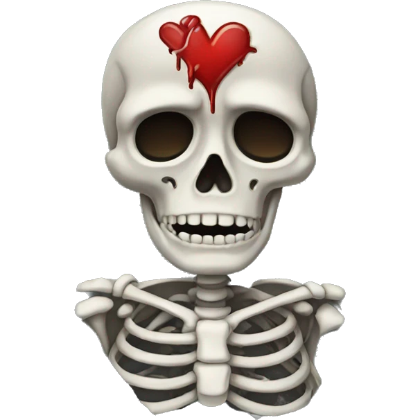 Skeleton broken heart  emoji