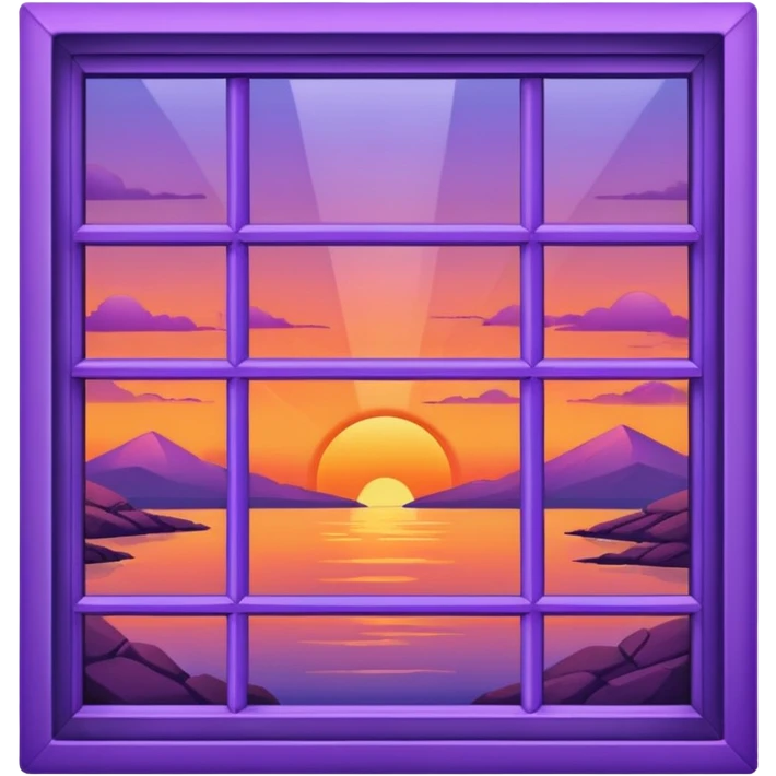 window of sunset view  emoji