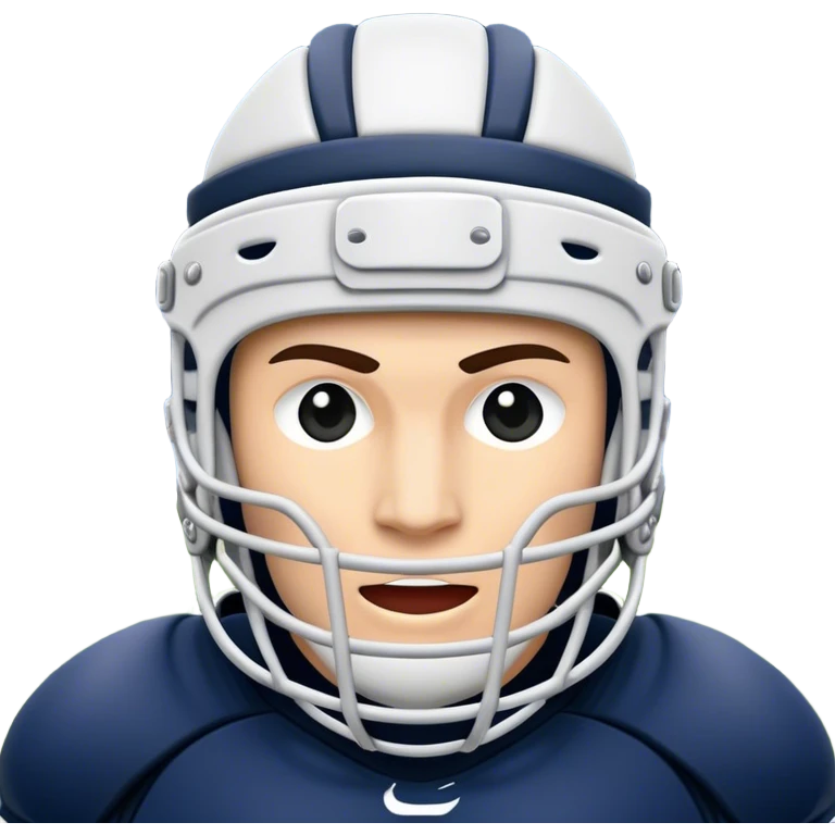 Cinematic Realistic image of rugby headgear with detailed padding and rugged design elements, set against a blurred stadium background with bold, high-contrast lighting that highlights its protective design emoji