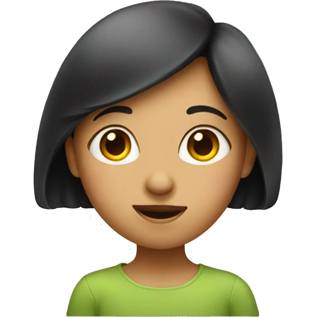 a girl with a big nose emoji