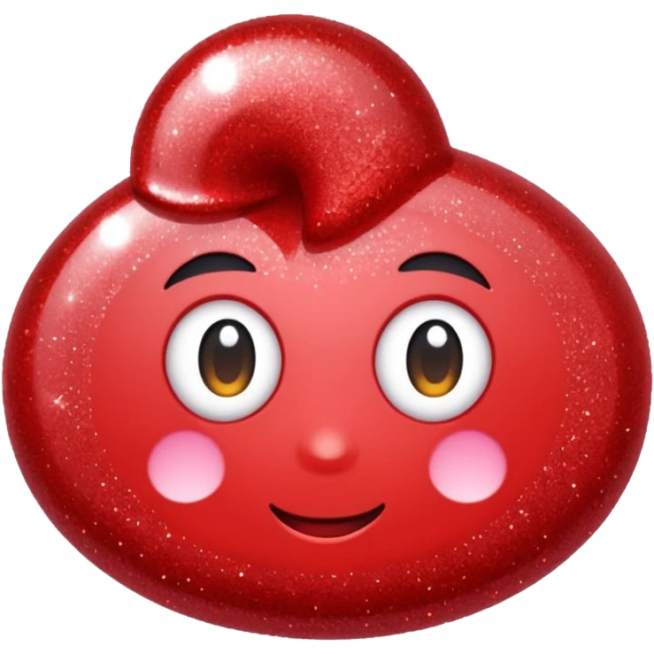 red glitter sweet emoji
