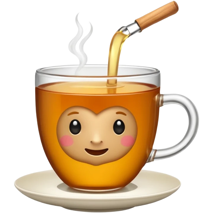 cup of tea with ginger root emoji