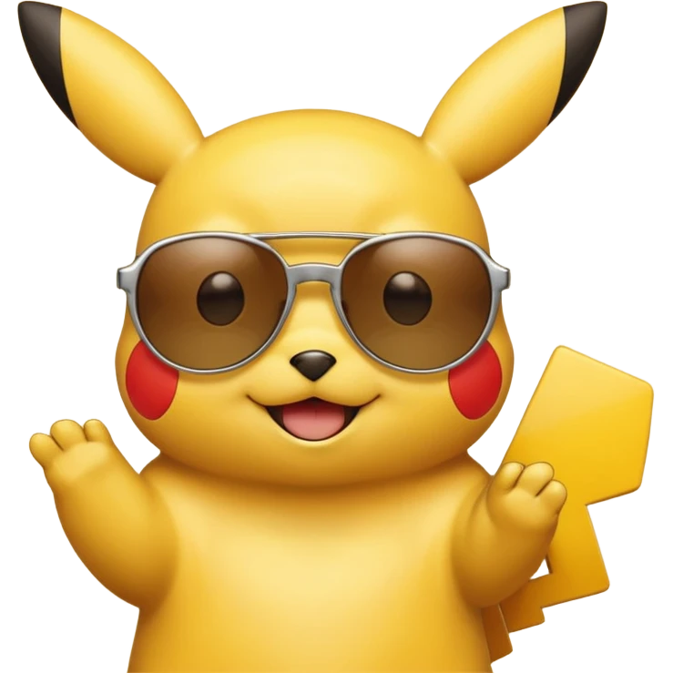 Pikachu sunglasses emoji