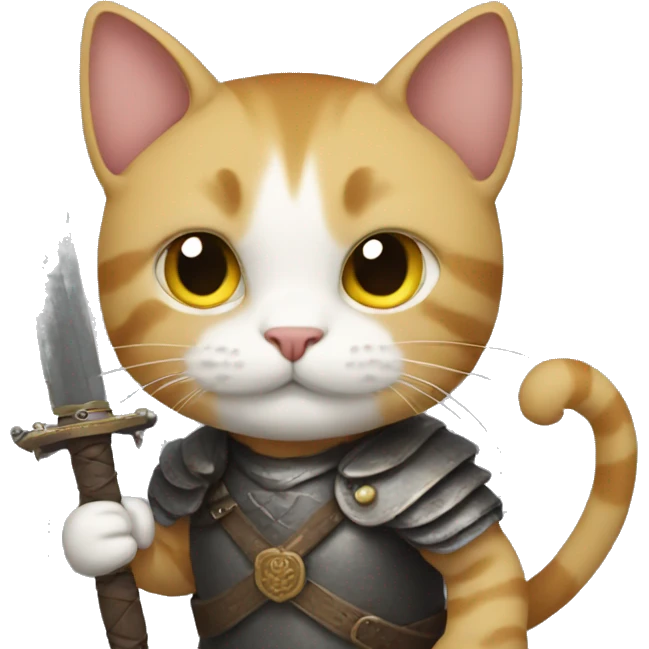 Cat with a sword emoji