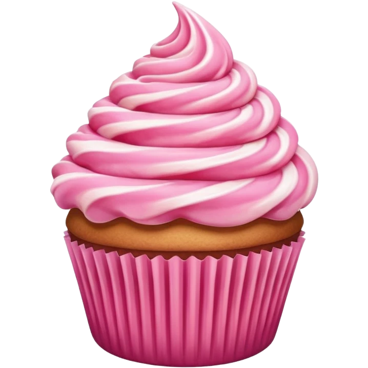 Cupcake with pink icing emoji