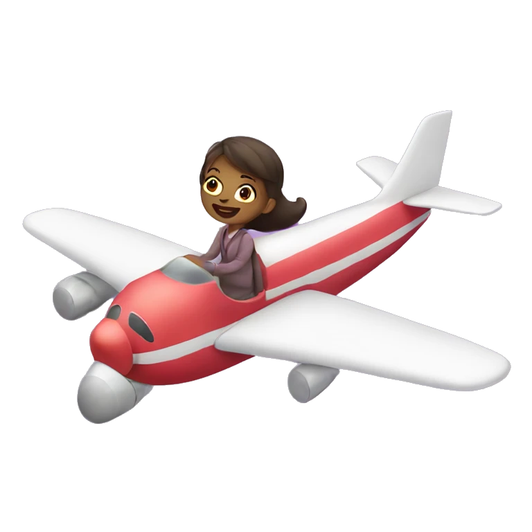girl flying aeroplane  emoji