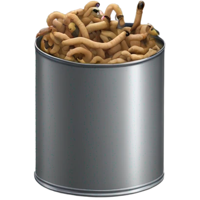 Open can full of worms emoji
