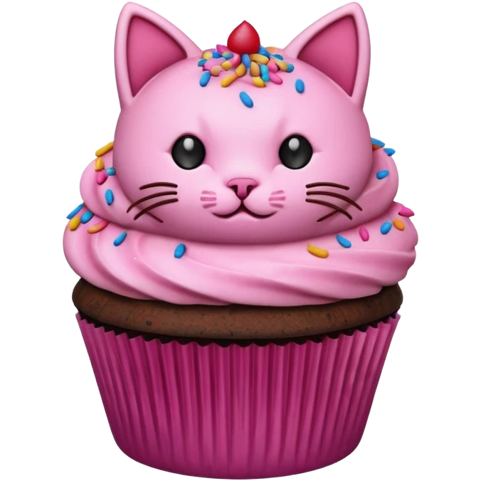cat cupcake pink funny emoji