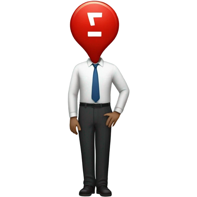 man with red exclamation mark emoji