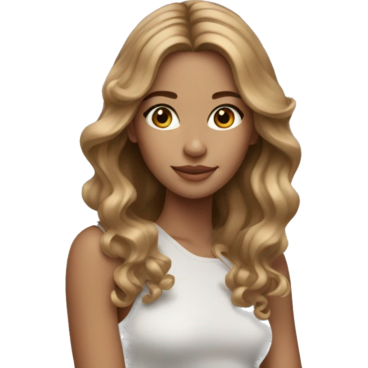 Beautiful model with light brown hair  emoji