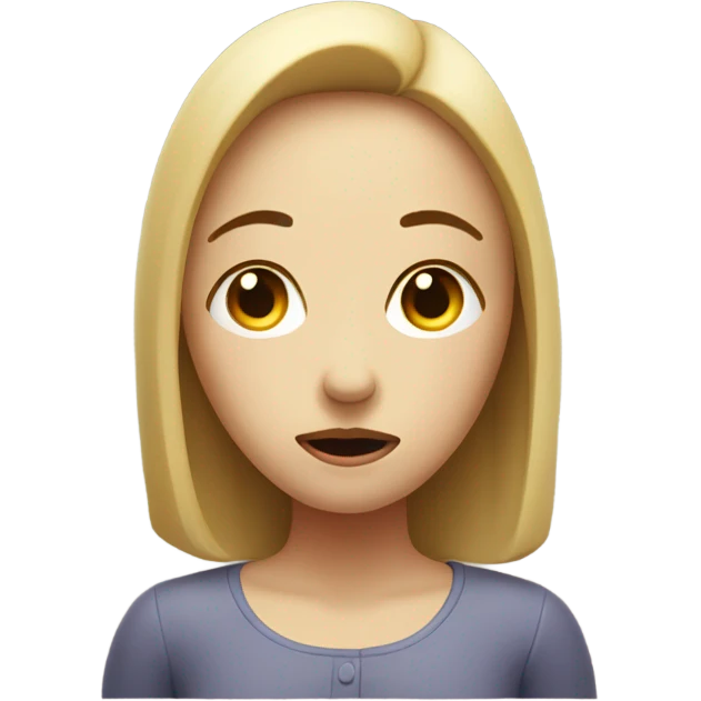 Sighing female emoji
