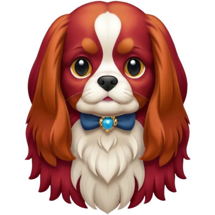 ruby colored king charles cavalier emoji