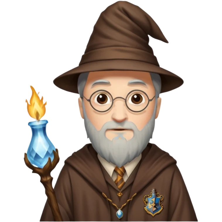 Harry Potter in Hogwats und mit Dombldor emoji