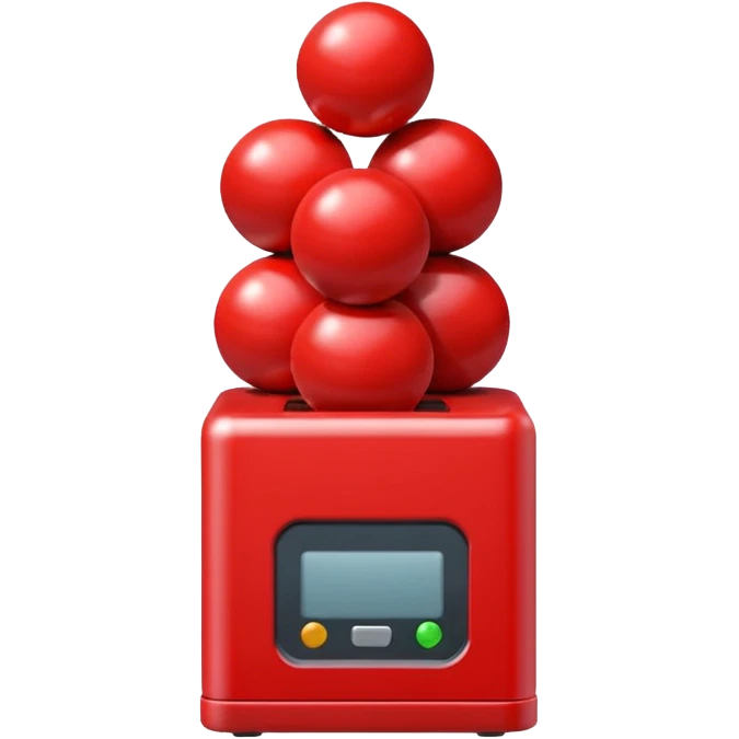 red gacha machine balls emoji