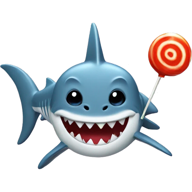 Shark with a lollipop  emoji