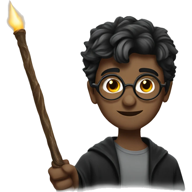Harry potter with wand emoji
