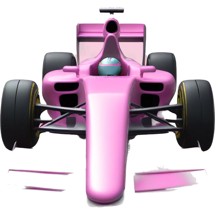 Pink Formula 1 car  emoji
