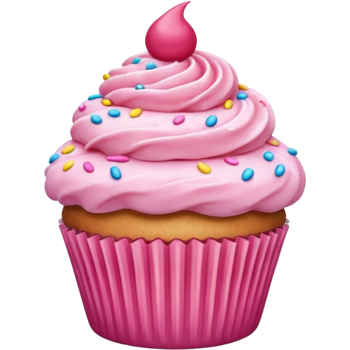 cupcake with pink icing emoji