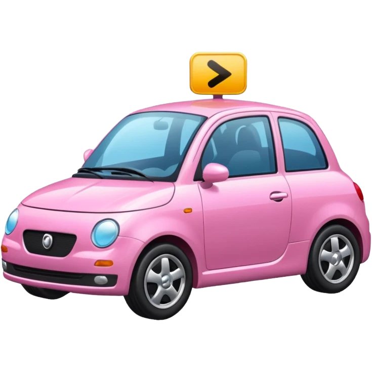 Car that is pink and cute emoji