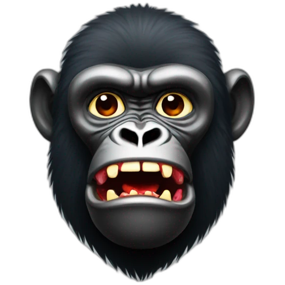 Gorrila with blood emoji