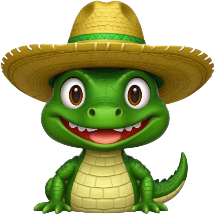 caiman con sombrero emoji