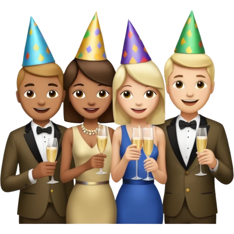 Un equipo de ventas celebrando un logro con un brindis. El fondo negro totalmente  emoji